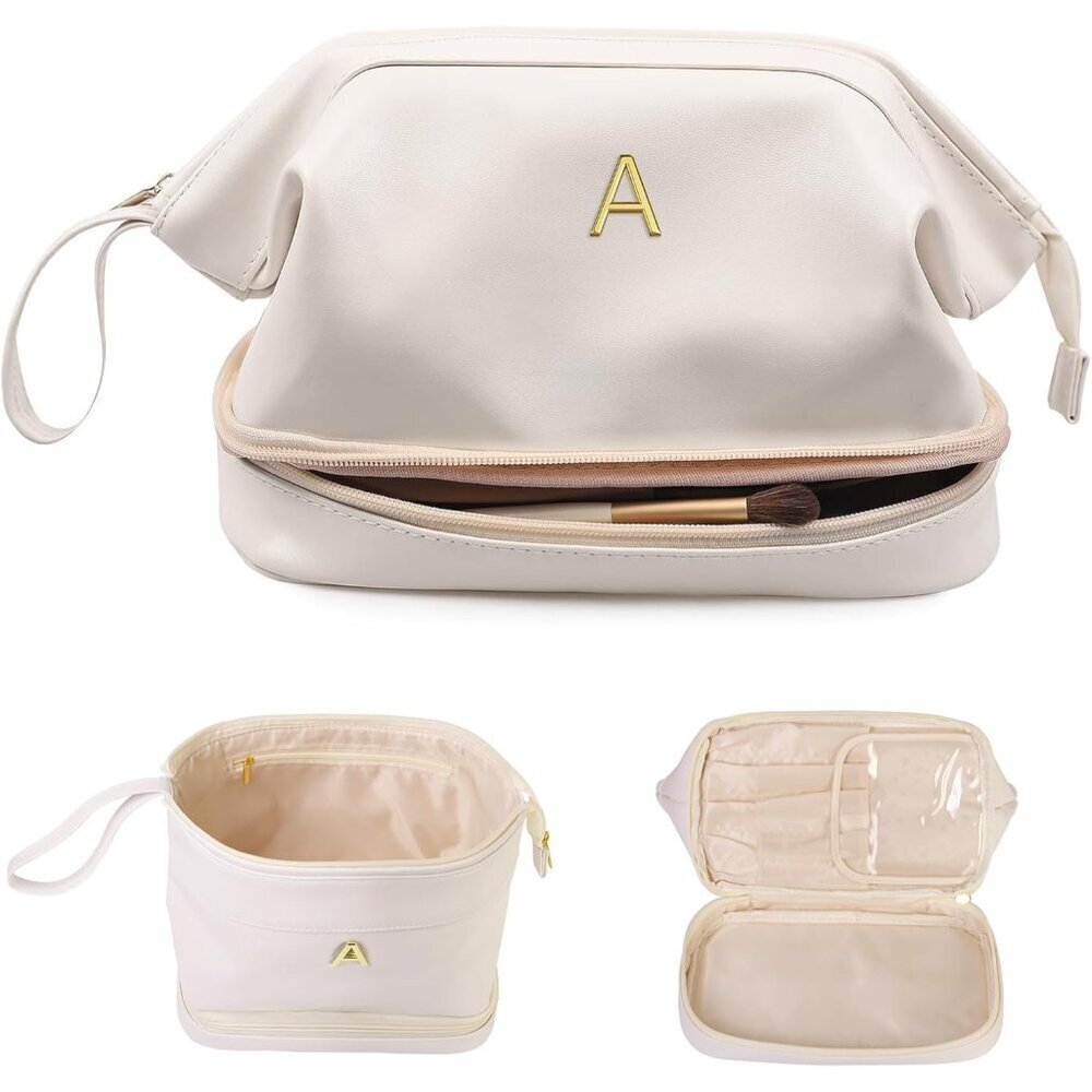 Women Cosmetic Bag Large Travel Organizer Makeup Brush Holder Gift